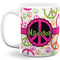 Peace Sign Coffee Mug - 11 oz - Full- White