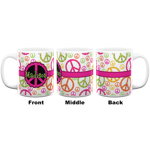 Peace Sign Coffee Mug - 11 oz - White APPROVAL