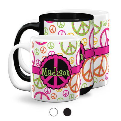 Peace Sign Coffee Mugs (Personalized)