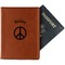 Peace Sign Passport Holder - Faux Leather (Personalized)