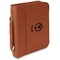 Peace Sign Cognac Leatherette Bible Covers with Handle & Zipper - Main