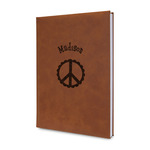 Peace Sign Leatherette Journal (Personalized)