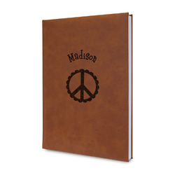Peace Sign Leatherette Journal - Double Sided (Personalized)