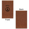 Peace Sign Cognac Leatherette Journal - Single Sided - Apvl