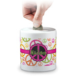 Peace Sign Coin Bank (Personalized)