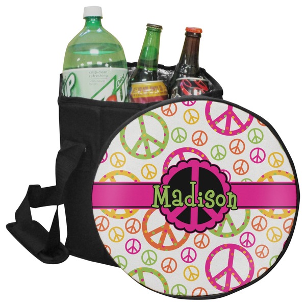 Custom Peace Sign Collapsible Cooler & Seat (Personalized)