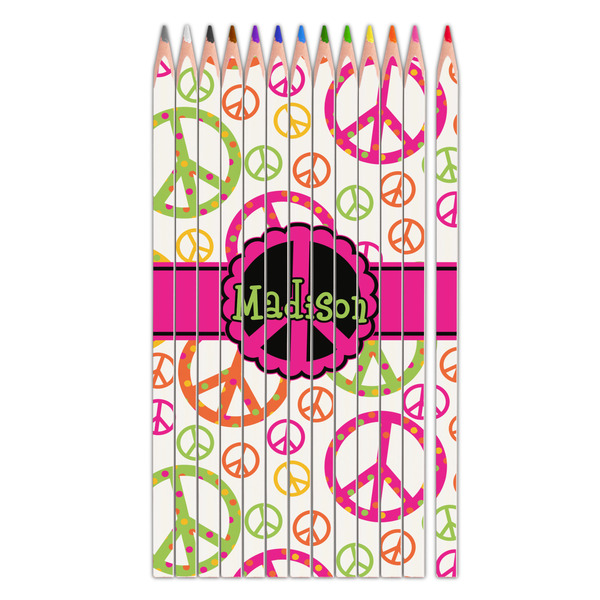 Custom Peace Sign Colored Pencils (Personalized)