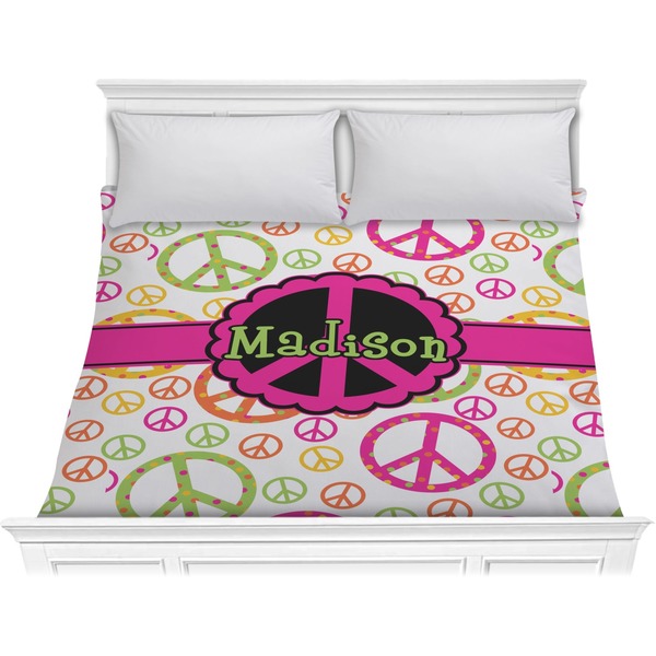 Custom Peace Sign Comforter - King (Personalized)