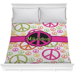 Peace Sign Comforter - Full / Queen (Personalized)