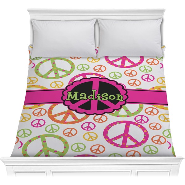 Custom Peace Sign Comforter - Full / Queen (Personalized)