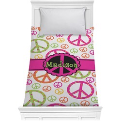 Peace Sign Comforter - Twin (Personalized)