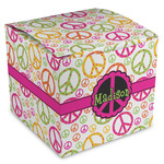 Peace Sign Cube Favor Gift Boxes (Personalized)