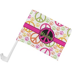 Peace Sign Car Flag - Small w/ Name or Text