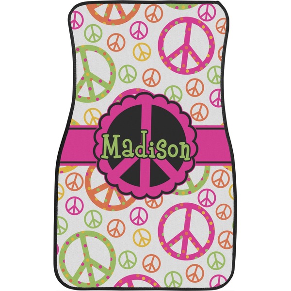 Peace Sign Custom Car Floor Mats (Front Seat)
