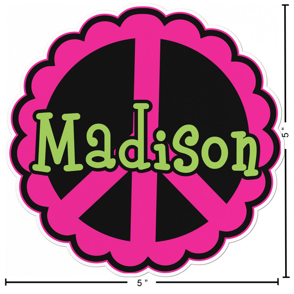 Peace Sign Custom Shape Iron On Patches - L - APPROVAL