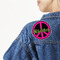 Peace Sign Custom Shape Iron On Patches - L - MAIN