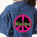 Peace Sign Twill Iron On Patch - Custom Shape - 3XL (Personalized)