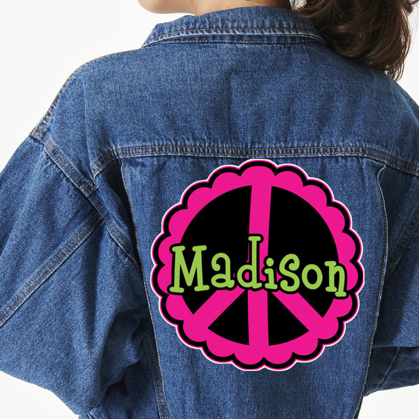 Custom Peace Sign Twill Iron On Patch - Custom Shape - 3XL - Set of 4 (Personalized)