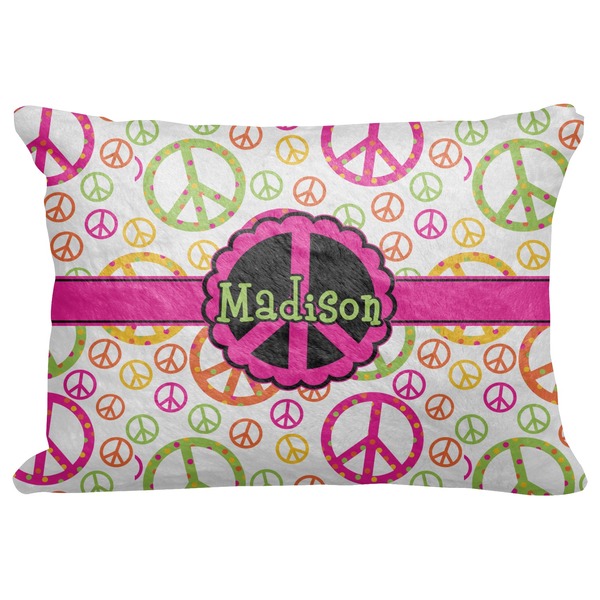 Custom Peace Sign Decorative Baby Pillowcase - 16"x12" (Personalized)