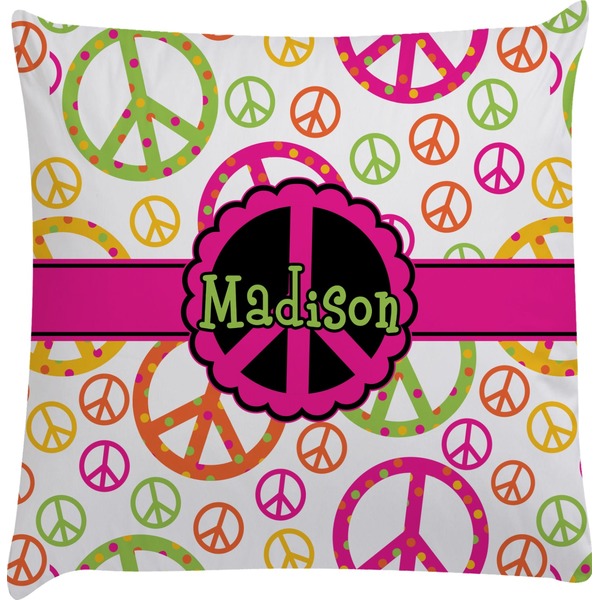 Custom Peace Sign Decorative Pillow Case (Personalized)