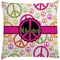 Peace Sign Decorative Pillow Case (Personalized)