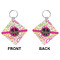 Peace Sign Diamond Keychain (Front + Back)