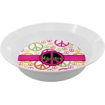 Peace Sign Melamine Bowl (Personalized)