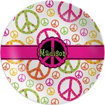 Peace Sign Melamine Plate (Personalized)