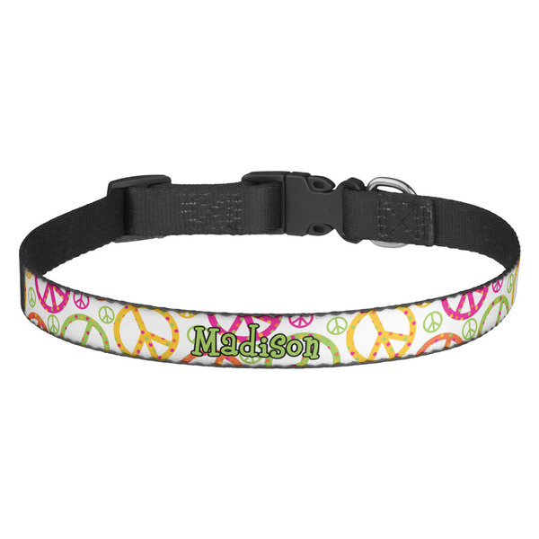 Custom Peace Sign Dog Collar (Personalized)