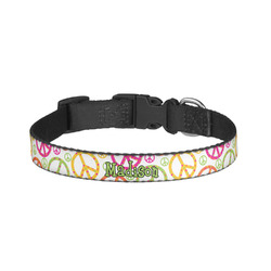 Peace Sign Dog Collar - Small (Personalized)