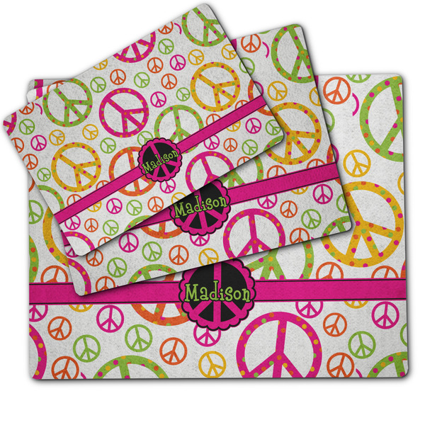 Peace Sign Dog Food Mat - MAIN (sm, med, lrg)