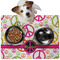 Peace Sign Dog Food Mat - Medium w/ Name or Text