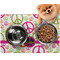 Peace Sign Dog Food Mat - Small w/ Name or Text