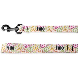 Peace Sign Deluxe Dog Leash (Personalized)