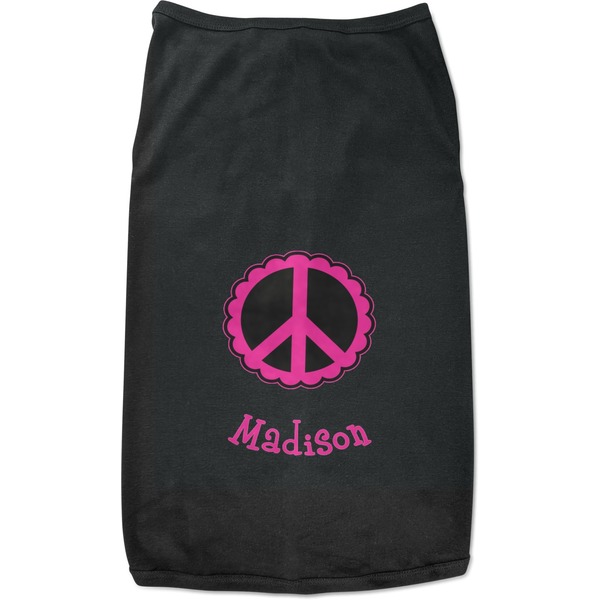 Custom Peace Sign Black Pet Shirt (Personalized)