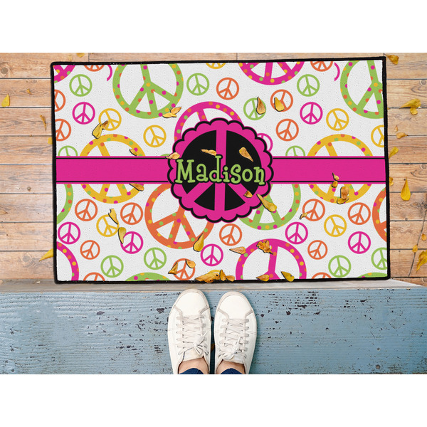 Peace Sign Door Mat - LIFESTYLE (Med)