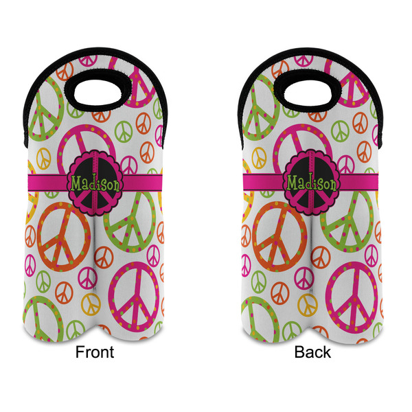 Peace Sign Double Wine Tote - APPROVAL (new)