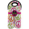 Peace Sign Wine Tote Bag (2 Bottles) (Personalized)