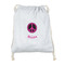 Peace Sign Drawstring Backpack - Sweatshirt Fleece - Double Sided (Personalized)