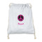 Peace Sign Drawstring Backpacks - Sweatshirt Fleece - Single Sided - FRONT