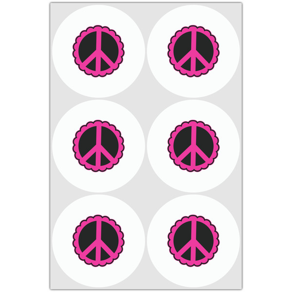 Peace Sign Drink Topper - Large - Set of 6