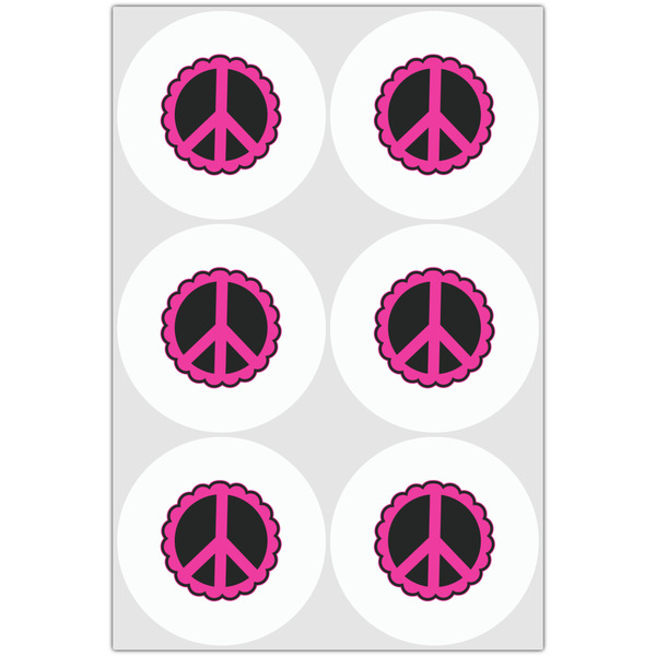 Peace Sign Drink Topper - XLarge - Set of 6