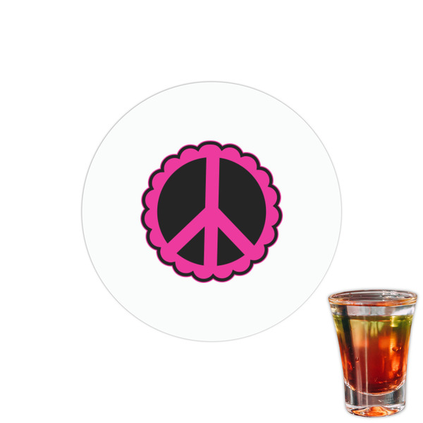 Custom Peace Sign Printed Drink Topper - 1.5"