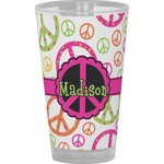 Peace Sign Pint Glass - Full Color (Personalized)