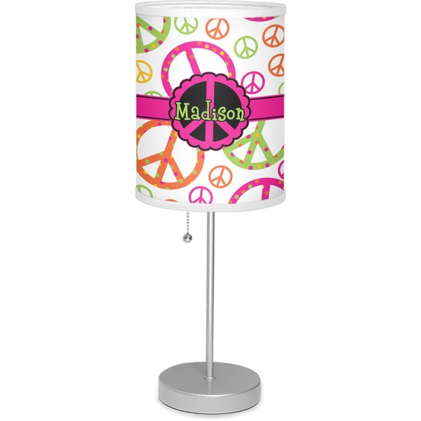 Custom Peace Sign Lamp with Drum Shade (Personalized)