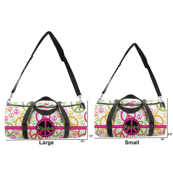 Peace Sign Duffle Bag Small and Large