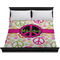 Peace Sign Duvet Cover - King - On Bed - No Prop