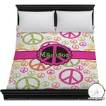 Peace Sign Duvet Cover - Full / Queen (Personalized)