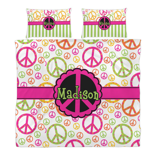 Peace Sign Duvet Cover Set - King - Alt Approval
