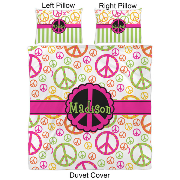 Peace Sign Duvet Cover Set - Queen - Approval
